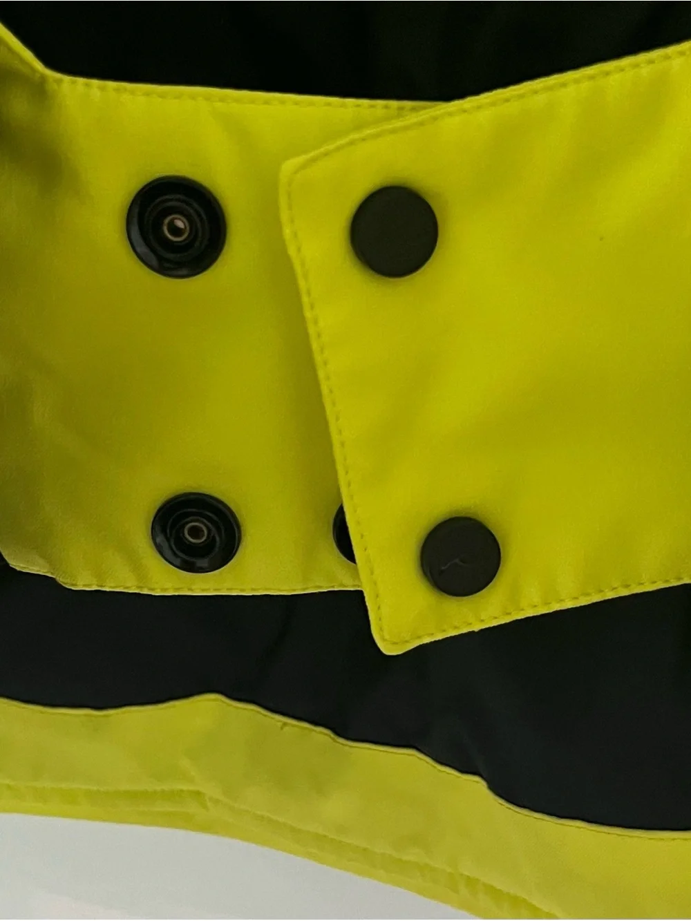 Kids Neon Yellow & Navy Hooded Rain Jacket European size 116/USA 6